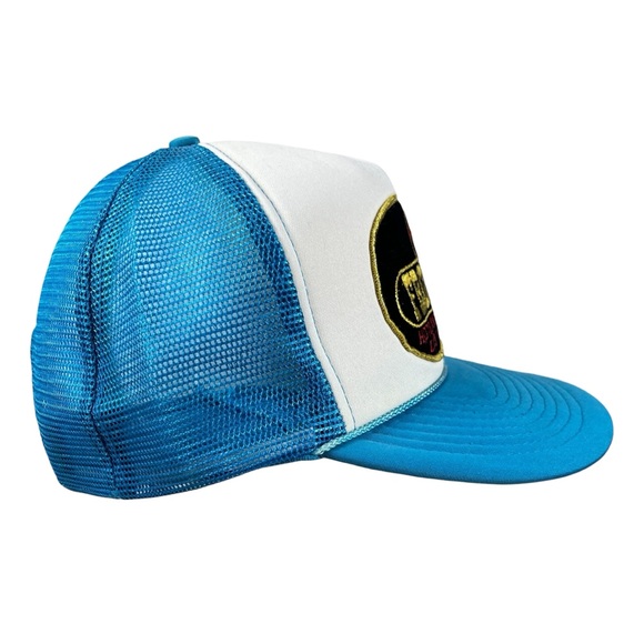 Vintage Frontier Hotel Las Vegas Trucker Hat Blue White Casino Patch - Picture 3 of 9